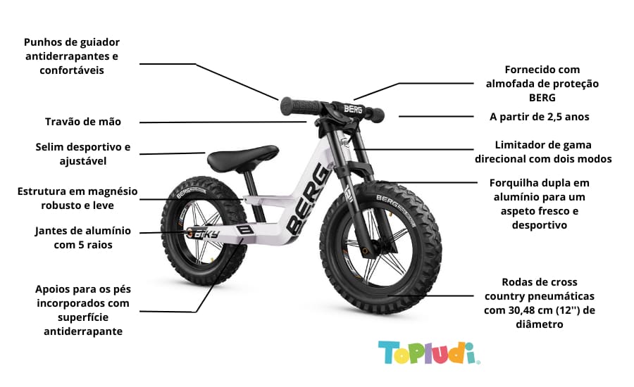 Bicicleta infantil com freio de mão BERG Biky Cross