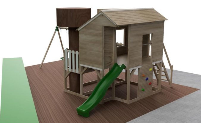 Parque infantil casita del árbol personalizado